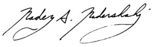 Nader Nadershahi's signature