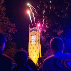 homecoming - the tower at night