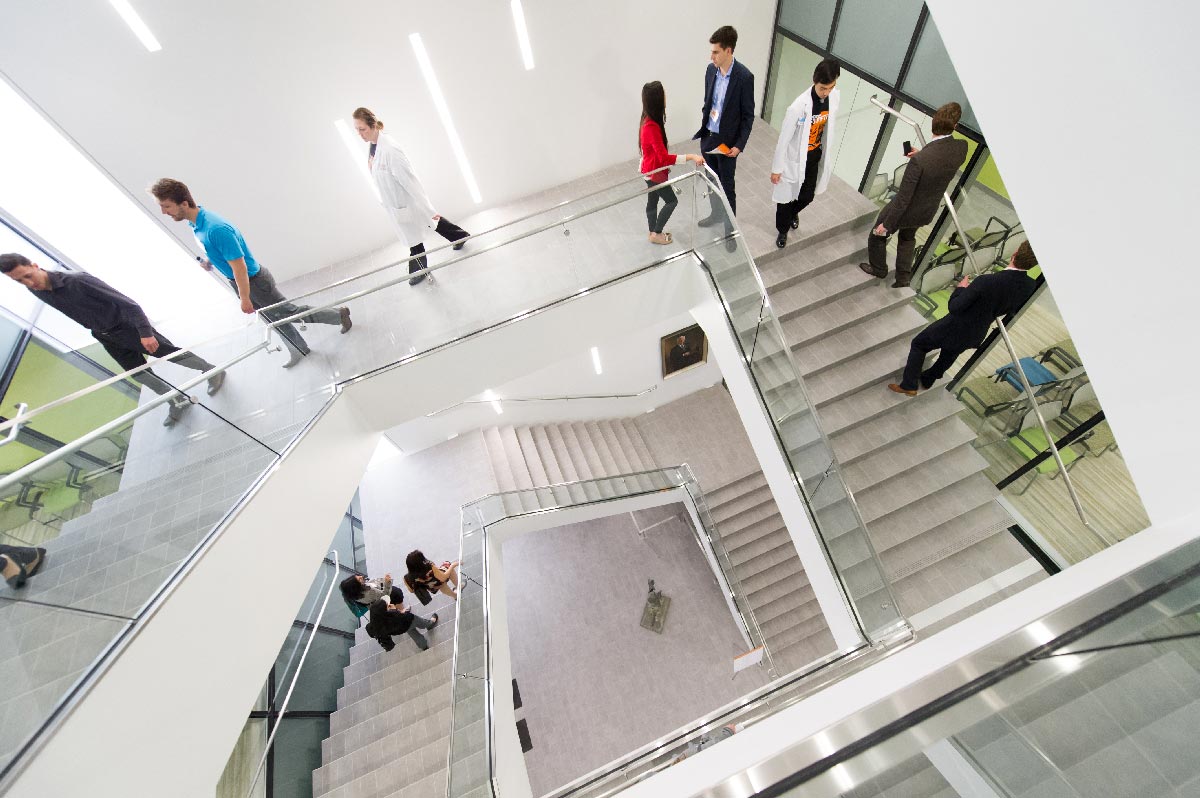 interior staircase at the San Francisco campus