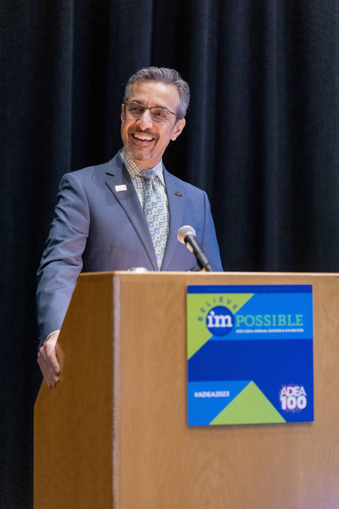 Dr. Nadershahi at podium