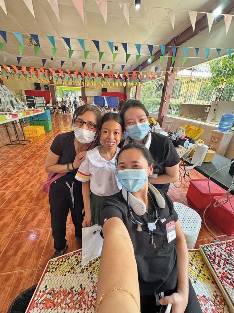 Volunteers on service trip