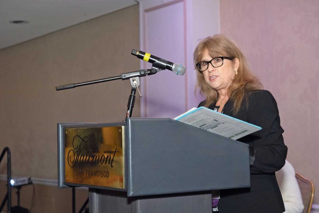 Interim Dean Elisa Chávez at the Annual Meeting
